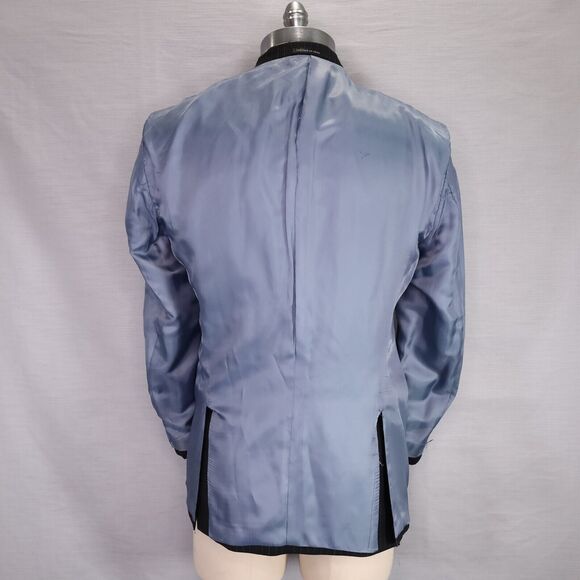 Ungaro Homme Sport Coat Mens 42R Wool Black Pinstripe Jacket Blazer 3 Button - Picture 13 of 13